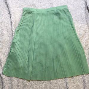 Mint green pleated skirt